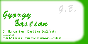 gyorgy bastian business card